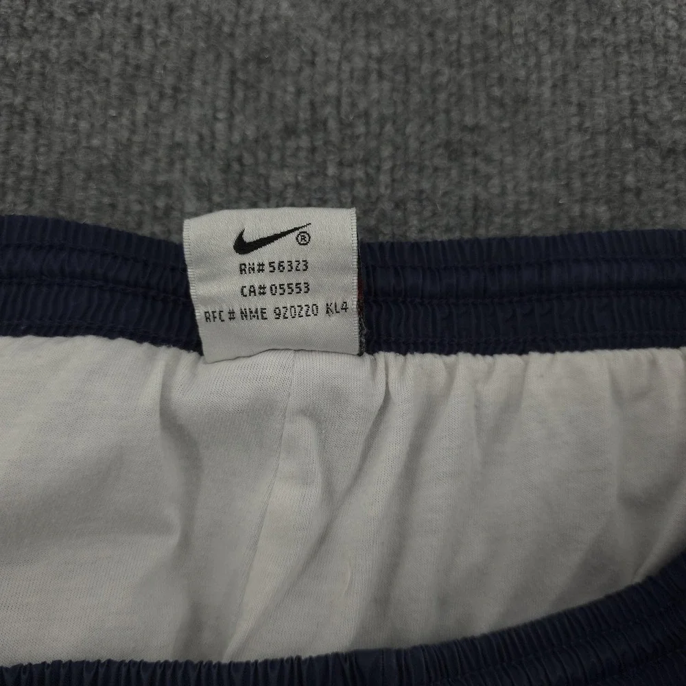 VINTAGE Nike Track Pants Mens‎ Large Blue Lined Elastic Cuff Zip Leg Athletic